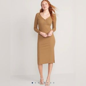Old Navy rubbed Henley midi dress 2XL